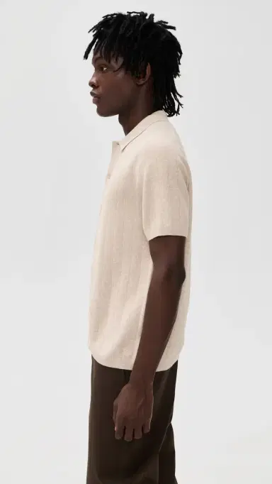 REIGNING CHAMP Knit Piazza Shirt Heather Oatmeal | Thumbnail 4 REIGNING CHAMP Knit Piazza Shirt Heather Oatmeal | Thumbnail 4