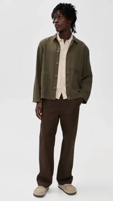 REIGNING CHAMP Knit Piazza Shirt Heather Oatmeal | Thumbnail 5 REIGNING CHAMP Knit Piazza Shirt Heather Oatmeal | Thumbnail 5