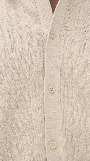 REIGNING CHAMP Knit Piazza Shirt Heather Oatmeal | Thumbnail 6 REIGNING CHAMP Knit Piazza Shirt Heather Oatmeal | Thumbnail 6