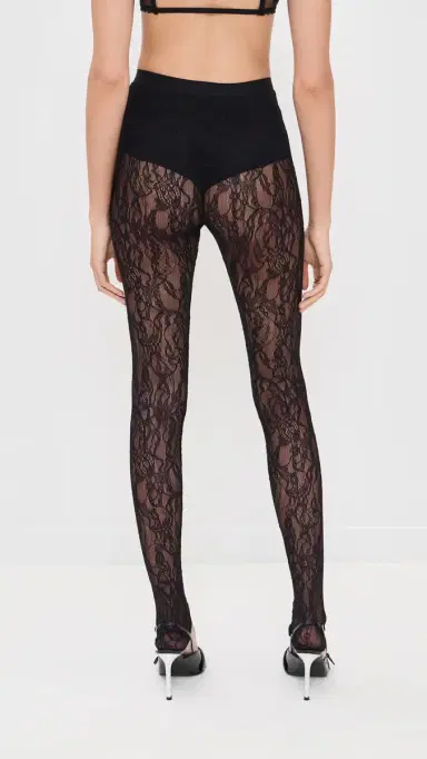 WARDROBE.NYC WARDROBE. NYC Lace Stirrup eggings Black | Thumbnail 4