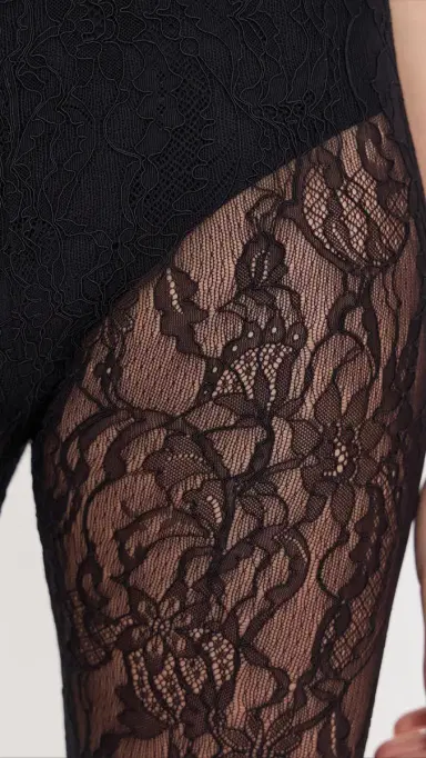 WARDROBE.NYC WARDROBE. NYC Lace Stirrup eggings Black | Thumbnail 6