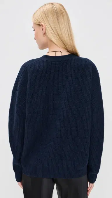 Jenni Kayne Cropped Cashmere Cocoon Cardigan Navy M | Thumbnail 3
