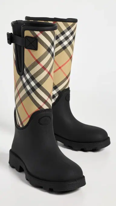 Burberry Rubber Marsh Stamp High Boots | Thumbnail 6