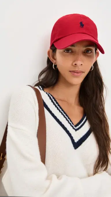 Polo Ralph Lauren Twill Classic Sport Cap Red One Size | Thumbnail 3
