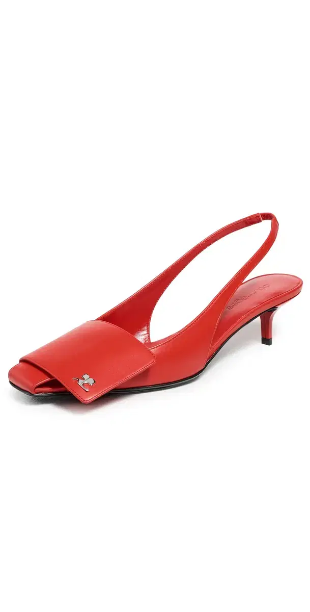 Fold Kitten Slingbacks Bright Red