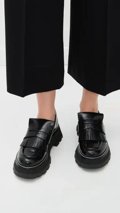 3.1 Phillip Lim Kate-Lug Sole Loafers W Tassels Black | Thumbnail 3
