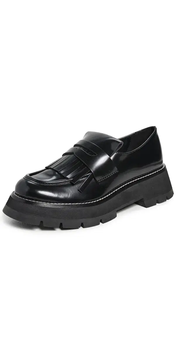 Kate-Lug Sole Loafers W Tassels Black