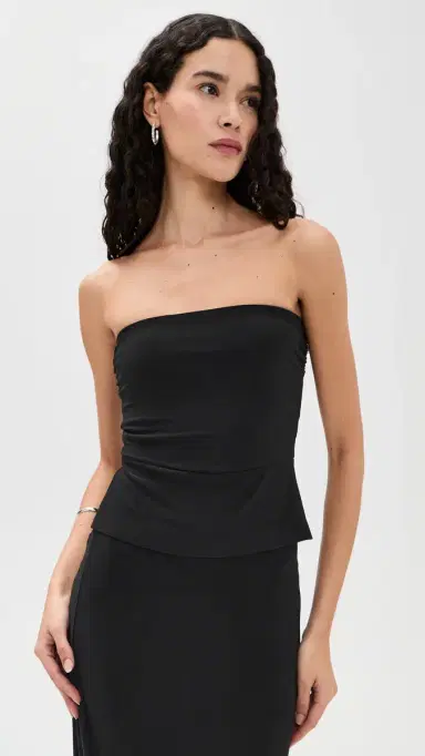 Norma Kamali Strapless Top Black | Thumbnail 2 Norma Kamali Strapless Top Black | Thumbnail 2
