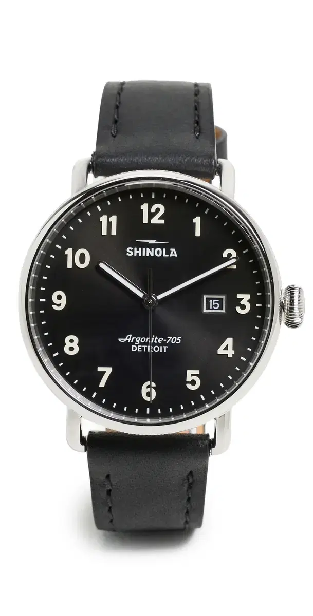 Shinola Canfield 3 Hand  Watch Black