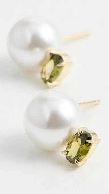 Shashi Perle Pridot Earrings | Thumbnail 4