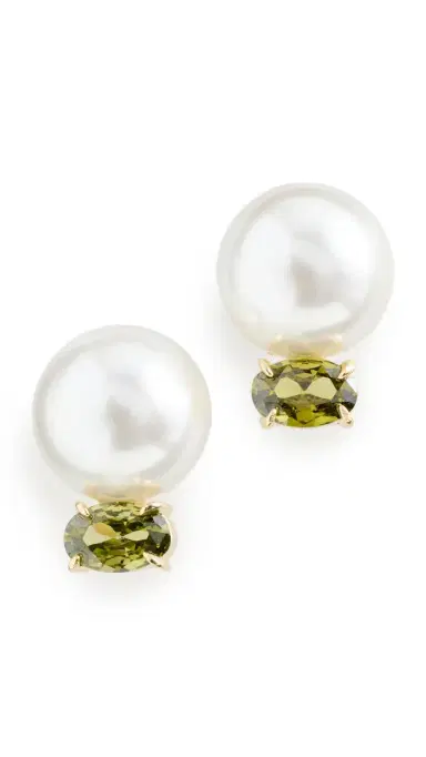 Shashi Perle Pridot Earrings | Thumbnail 5