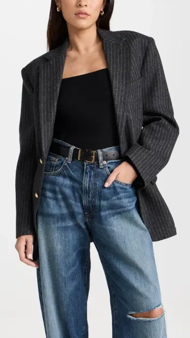Madewell The Essential Leather Belt True Black L | Thumbnail 3