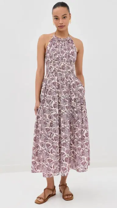 Ulla Johnson Anelise Halter Midi Dress | Thumbnail 2 Ulla Johnson Anelise Halter Midi Dress | Thumbnail 2