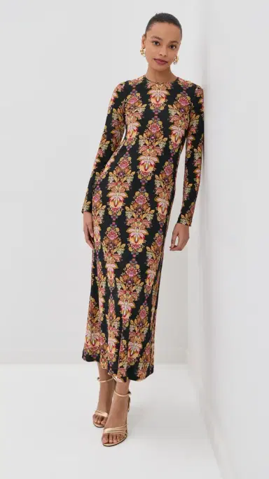 La DoubleJ Long Sleeve Swing Dress Cornucopia | Thumbnail 2