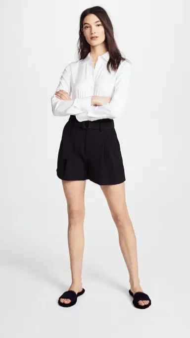 Vince Slim Fitted Blouse Optic White S | Thumbnail 5