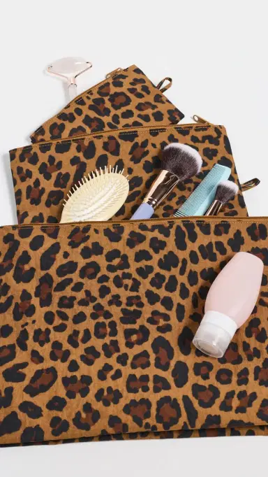 BAGGU Go Pouch Set Leopard | Thumbnail 4 BAGGU Go Pouch Set Leopard | Thumbnail 4