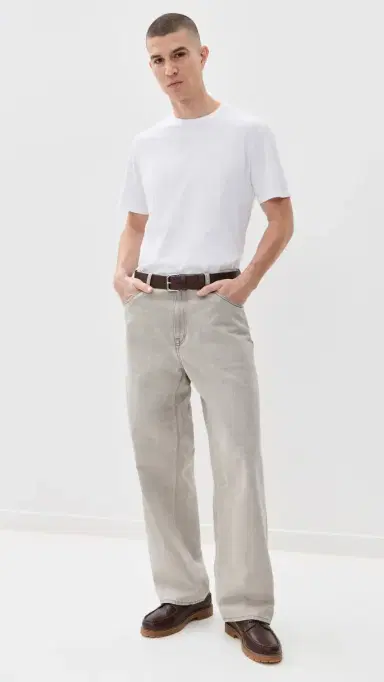OFFICINE GÉNÉRALE Crew Neck Tee Optical White L | Thumbnail 5
