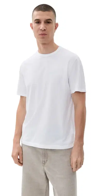 OFFICINE GÉNÉRALE Crew Neck Tee Optical White L | Thumbnail 1