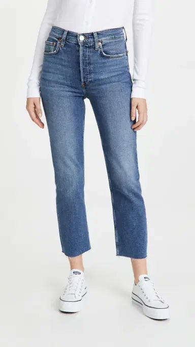 RE/DONE High Rise Comfort Stretch Stove Pipe Jeans Mid 70s 28 | Thumbnail 2