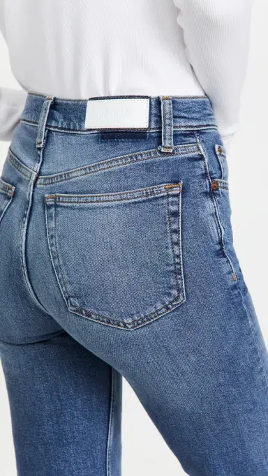 RE/DONE High Rise Comfort Stretch Stove Pipe Jeans Mid 70s 28 | Thumbnail 6