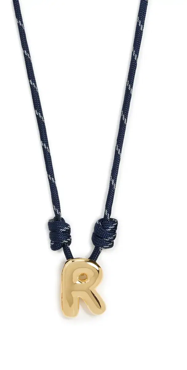 Bubble Letter Wrap Necklace R/Navy One Size