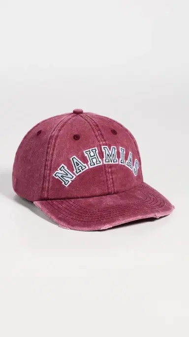 Nahmias Chenille Dad Cap Burgundy Cotton Silk One Size | Thumbnail 2 Nahmias Chenille Dad Cap Burgundy Cotton Silk One Size | Thumbnail 2