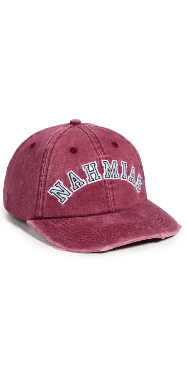 Nahmias Chenille Dad Cap Burgundy Cotton Silk One Size | Thumbnail 1 Nahmias Chenille Dad Cap Burgundy Cotton Silk One Size | Thumbnail 1