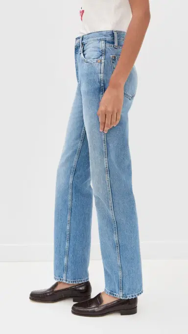 RE/DONE 90s High Rise Loose Jeans Worn Blue 27 | Thumbnail 4