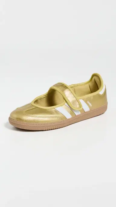 Adidas Samba Jane Shoes Gold/White 5 | Thumbnail 2