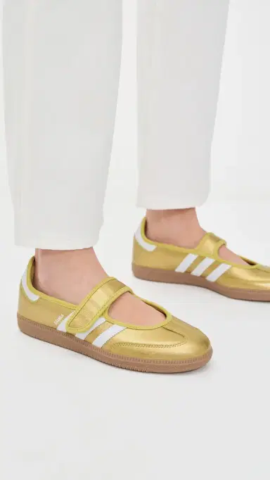 Adidas Samba Jane Shoes Gold/White 5 | Thumbnail 3