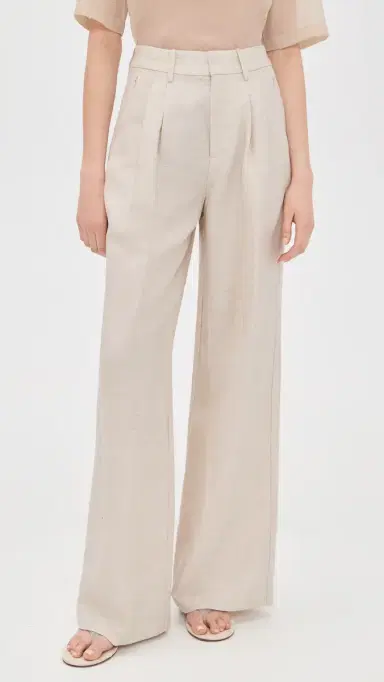 Good American Linen Blend Trousers Oat | Thumbnail 2 Good American Linen Blend Trousers Oat | Thumbnail 2