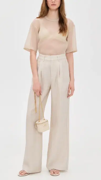 Good American Linen Blend Trousers Oat | Thumbnail 5 Good American Linen Blend Trousers Oat | Thumbnail 5