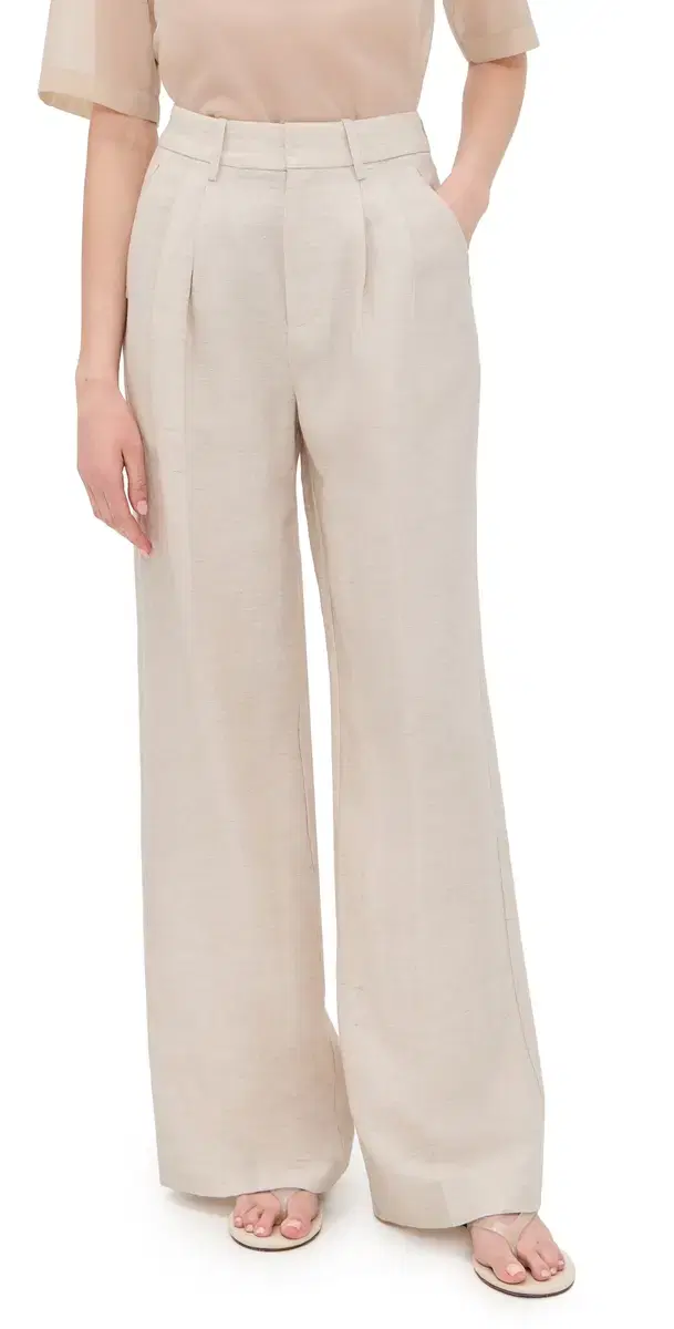 Linen Blend Trousers Oat