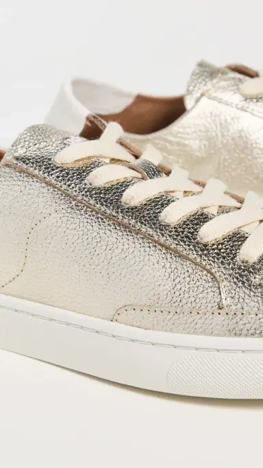 Soludos Ibiza Classic Leather Sneakers Platinum 5 | Thumbnail 6