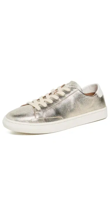 Soludos Ibiza Classic Leather Sneakers Platinum 5 | Thumbnail 1