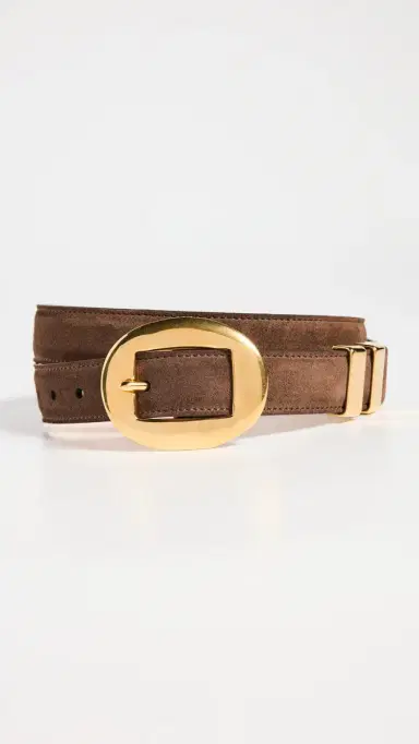 Altuzarra Vintage Brass Buckle Belt Chocolate | Thumbnail 2