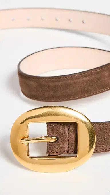 Altuzarra Vintage Brass Buckle Belt Chocolate | Thumbnail 5