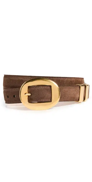 Altuzarra Vintage Brass Buckle Belt Chocolate | Thumbnail 1