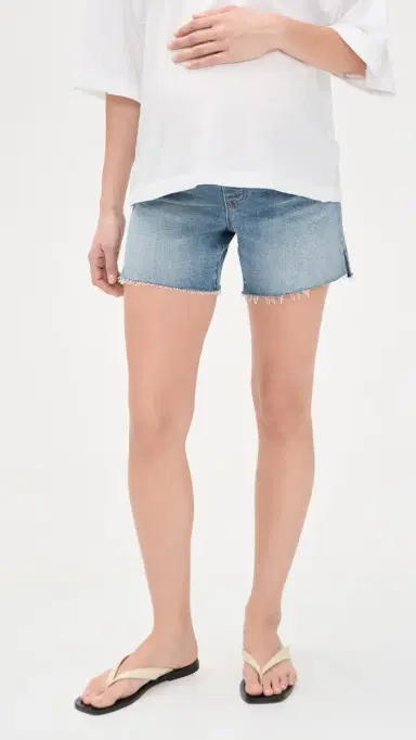 Madewell The Maternity Side-Panel Perfect Vintage Short Midvale Wash 24 | Thumbnail 2