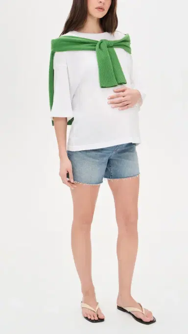 Madewell The Maternity Side-Panel Perfect Vintage Short Midvale Wash 24 | Thumbnail 5