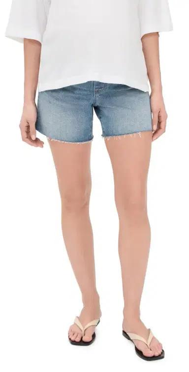 Madewell The Maternity Side-Panel Perfect Vintage Short Midvale Wash 24 | Thumbnail 1