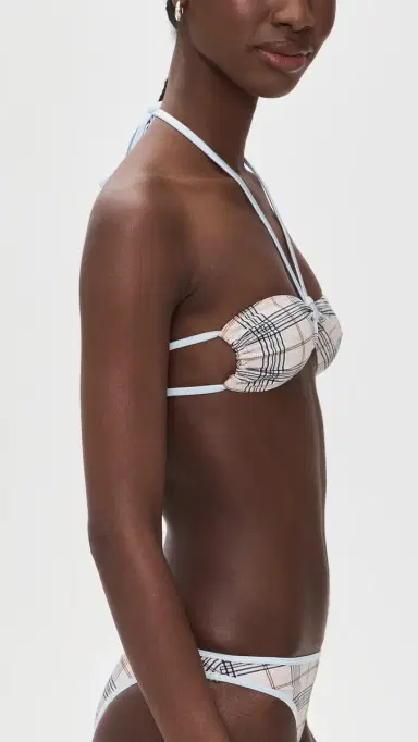 Lioness Bloom Bikini Top Beige Plaid | Thumbnail 4