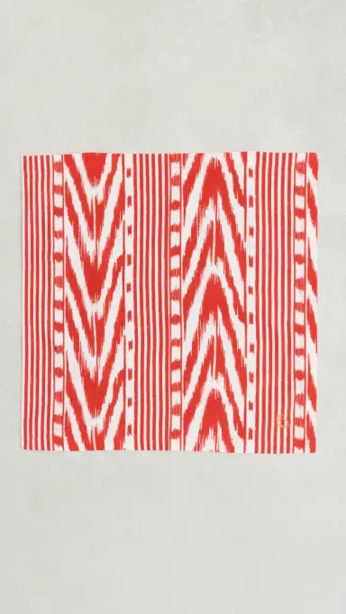 Coniglio Palm Beach Napkin Set Red Ikat One Size | Thumbnail 4