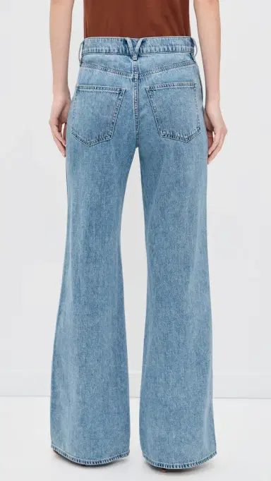 Veronica Beard Jean Kasey Wide Leg Jeans Silver Dust | Thumbnail 3