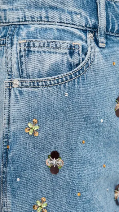 Veronica Beard Jean Kasey Wide Leg Jeans Silver Dust | Thumbnail 6