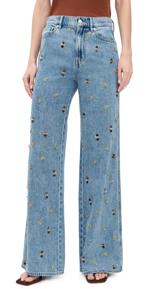 Kasey Wide Leg Jeans Silver Dust
