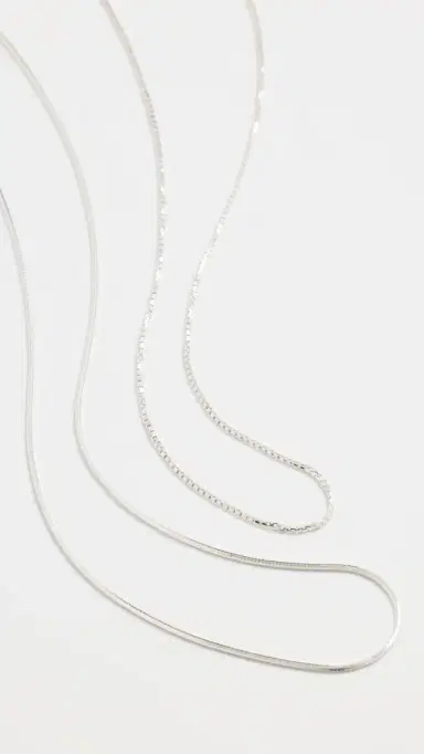SHASHI Silver Line Necklace Silver One Size | Thumbnail 4