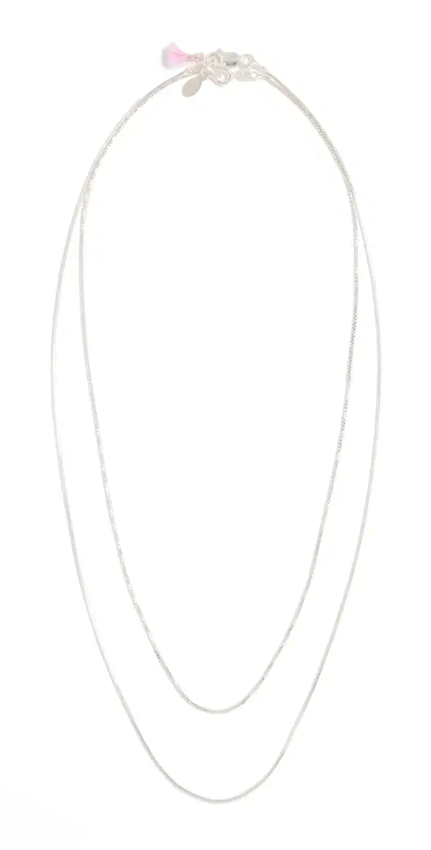 Silver Line Necklace Silver One Size