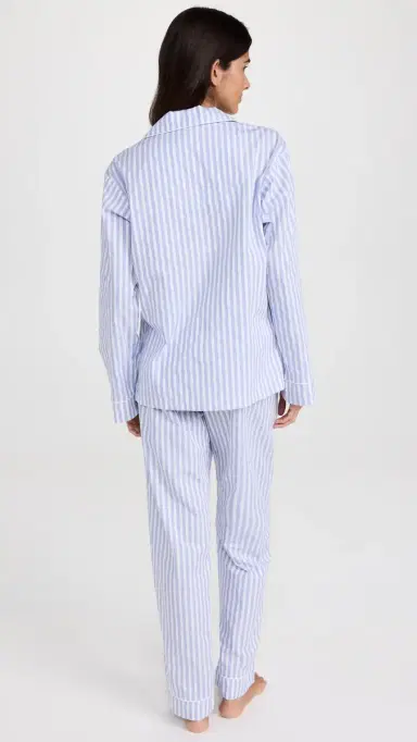 BedHead PJs Classic Stripe Pajama Set Blue 3D S | Thumbnail 3