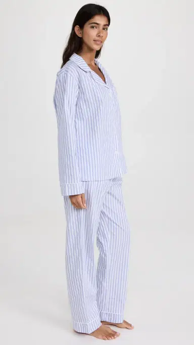 BedHead PJs Classic Stripe Pajama Set Blue 3D S | Thumbnail 4
